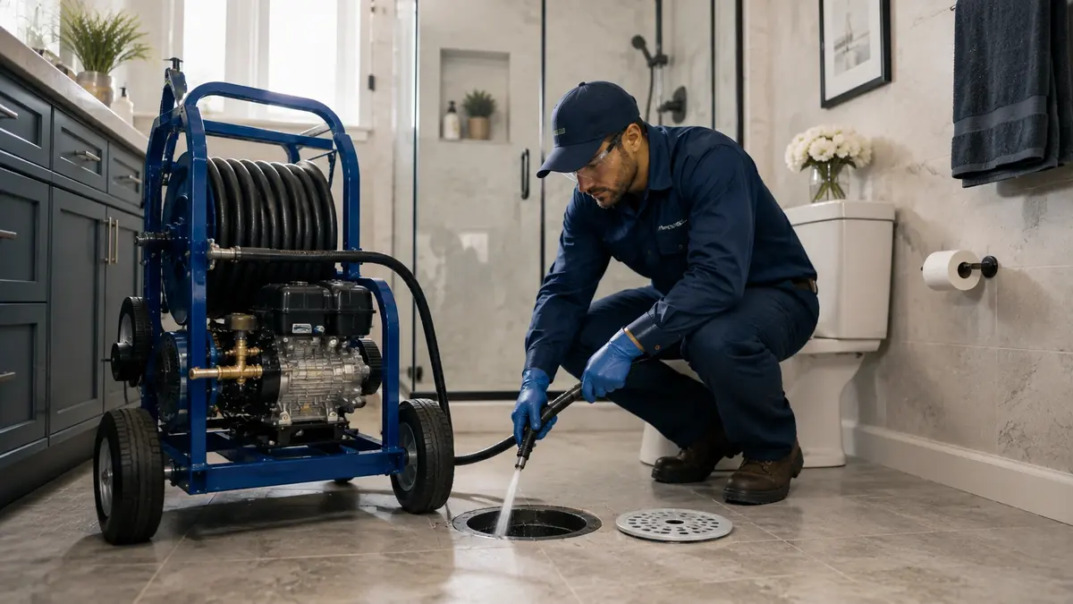 Bathroom Drain Hydro Jetting in Aptos