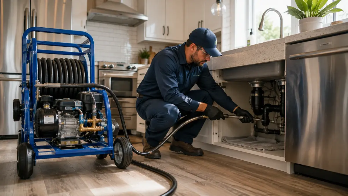 Kitchen Drain Hydro Jetting in Aptos