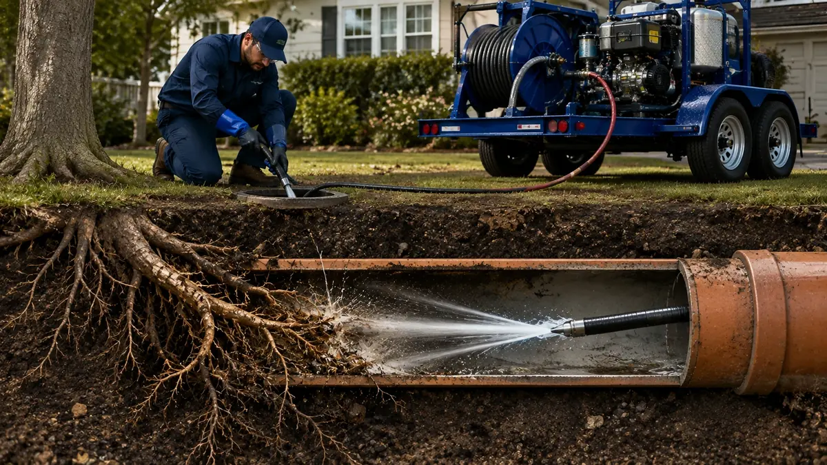Tree Root Removal with Hydro Jetting in Aptos